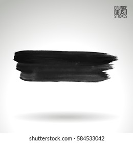 Brush stroke and texture. Grunge vector abstract hand - painted element. Underline and border.