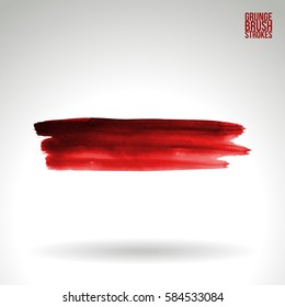 Brush stroke and texture. Grunge vector abstract hand - painted element. Underline and border.