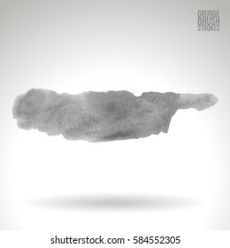 Brush stroke and texture. Grunge vector abstract hand - painted element. Underline and border.