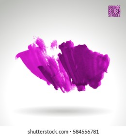 Brush stroke and texture. Grunge vector abstract hand - painted element. Underline and border.