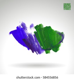 Brush stroke and texture. Grunge vector abstract hand - painted element. Underline and border.