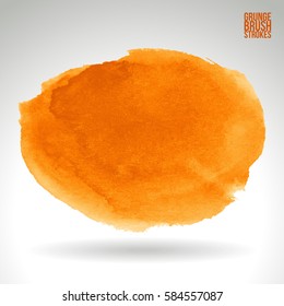 Brush stroke and texture. Grunge vector abstract hand - painted element. Underline and border.