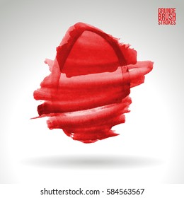 Brush stroke and texture. Grunge vector abstract hand - painted element. Underline and border.