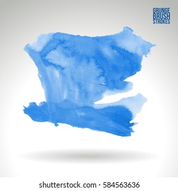 Brush stroke and texture. Grunge vector abstract hand - painted element. Underline and border.