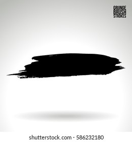 Brush stroke and texture. Grunge vector abstract hand - painted element. Underline and border.