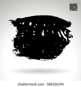 Brush stroke and texture. Grunge vector abstract hand - painted element. Underline and border