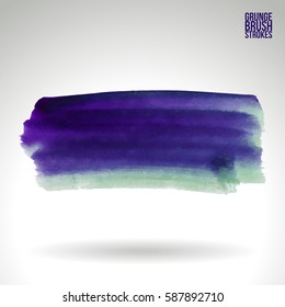 Brush stroke and texture. Grunge vector abstract hand - painted element. Underline and border.