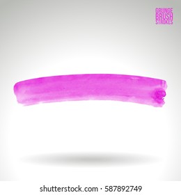 Brush stroke and texture. Grunge vector abstract hand - painted element. Underline and border.