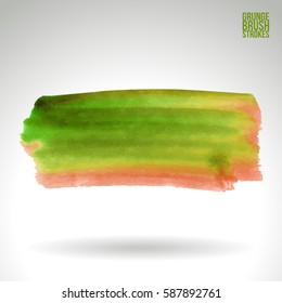 Brush stroke and texture. Grunge vector abstract hand - painted element. Underline and border.