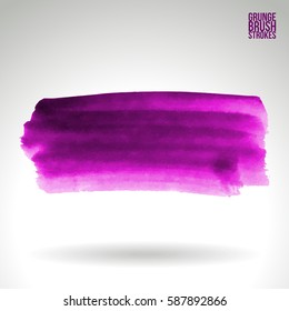 Brush stroke and texture. Grunge vector abstract hand - painted element. Underline and border.