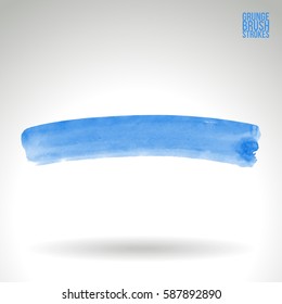 Brush stroke and texture. Grunge vector abstract hand - painted element. Underline and border.