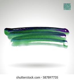 Brush stroke and texture. Grunge vector abstract hand - painted element. Underline and border.