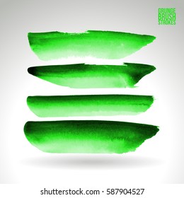 Brush stroke and texture. Grunge vector abstract hand - painted element. Underline and border.
