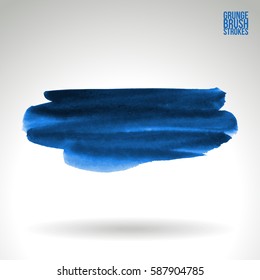 Brush stroke and texture. Grunge vector abstract hand - painted element. Underline and border.