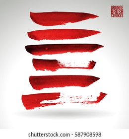 Brush stroke and texture. Grunge vector abstract hand - painted element. Underline and border.