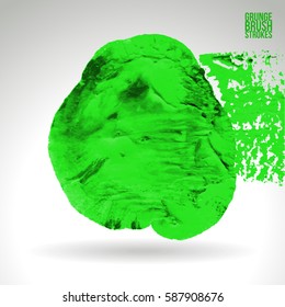Brush stroke and texture. Grunge vector abstract hand - painted element. Underline and border.
