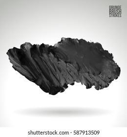 Brush stroke and texture. Grunge vector abstract hand - painted element. Underline and border.