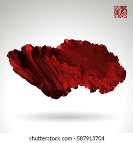 Brush stroke and texture. Grunge vector abstract hand - painted element. Underline and border.