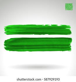 Brush stroke and texture. Grunge vector abstract hand - painted element. Underline and border.