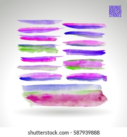 Brush stroke and texture. Grunge vector abstract hand - painted element. Underline and border.