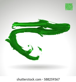 Brush stroke and texture. Grunge vector abstract hand - painted element. Underline and border.