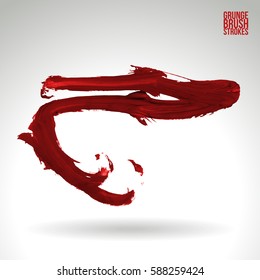 Brush stroke and texture. Grunge vector abstract hand - painted element. Underline and border.
