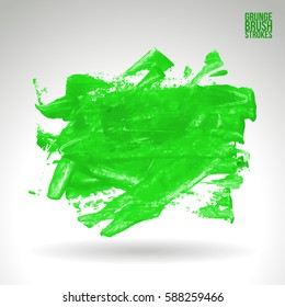 Brush stroke and texture. Grunge vector abstract hand - painted element. Underline and border.