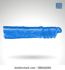 Brush stroke and texture. Grunge vector abstract hand - painted element. Underline and border.