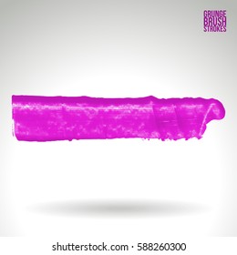 Brush stroke and texture. Grunge vector abstract hand - painted element. Underline and border.