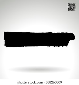 Brush stroke and texture. Grunge vector abstract hand - painted element. Underline and border.