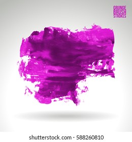 Brush stroke and texture. Grunge vector abstract hand - painted element. Underline and border.