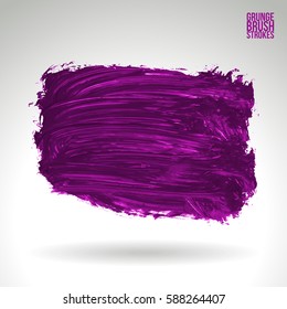 Brush stroke and texture. Grunge vector abstract hand - painted element. Underline and border.