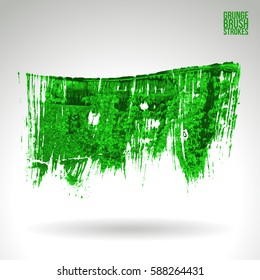 Brush stroke and texture. Grunge vector abstract hand - painted element. Underline and border.
