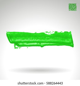 Brush stroke and texture. Grunge vector abstract hand - painted element. Underline and border.