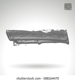 Brush stroke and texture. Grunge vector abstract hand - painted element. Underline and border.
