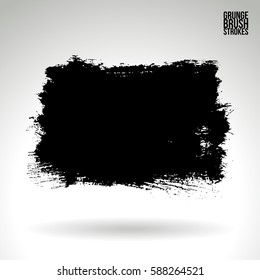 Brush stroke and texture. Grunge vector abstract hand - painted element. Underline and border.