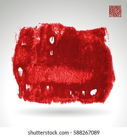 Brush stroke and texture. Grunge vector abstract hand - painted element. Underline and border