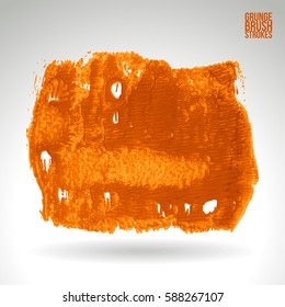 Brush stroke and texture. Grunge vector abstract hand - painted element. Underline and border