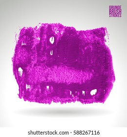 Brush stroke and texture. Grunge vector abstract hand - painted element. Underline and border.