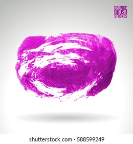 Brush stroke and texture. Grunge vector abstract hand - painted element. Underline and border
