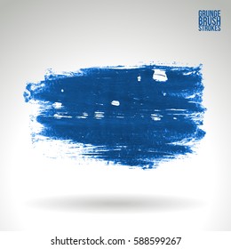 Brush stroke and texture. Grunge vector abstract hand - painted element. Underline and border
