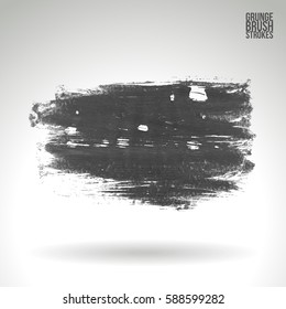 Brush stroke and texture. Grunge vector abstract hand - painted element. Underline and border