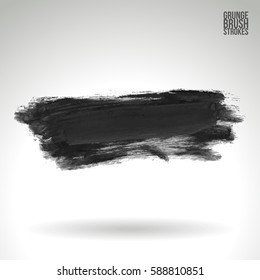 Brush stroke and texture. Grunge vector abstract hand - painted element. Underline and border.