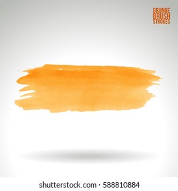 Brush stroke and texture. Grunge vector abstract hand - painted element. Underline and border.