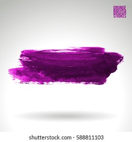 Brush stroke and texture. Grunge vector abstract hand - painted element. Underline and border.