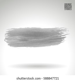 Brush stroke and texture. Grunge vector abstract hand - painted element. Underline and border.