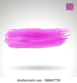 Brush stroke and texture. Grunge vector abstract hand - painted element. Underline and border.