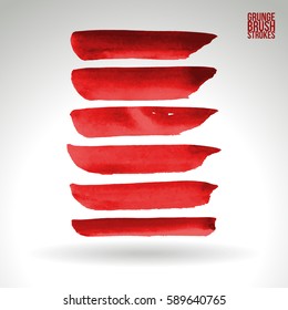 Brush stroke and texture. Grunge vector abstract hand - painted element. Underline and border.