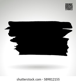 Brush stroke and texture. Grunge vector abstract hand - painted element. Underline and border.