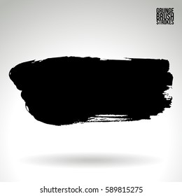Brush stroke and texture. Grunge vector abstract hand - painted element. Underline and border.